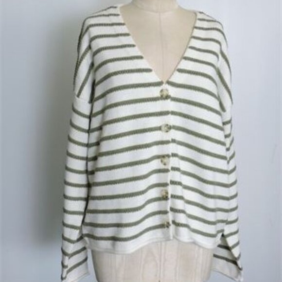 Joie Women’s Striped Button-Front Cardigan Sweater – Size XL - Picture 1 of 7